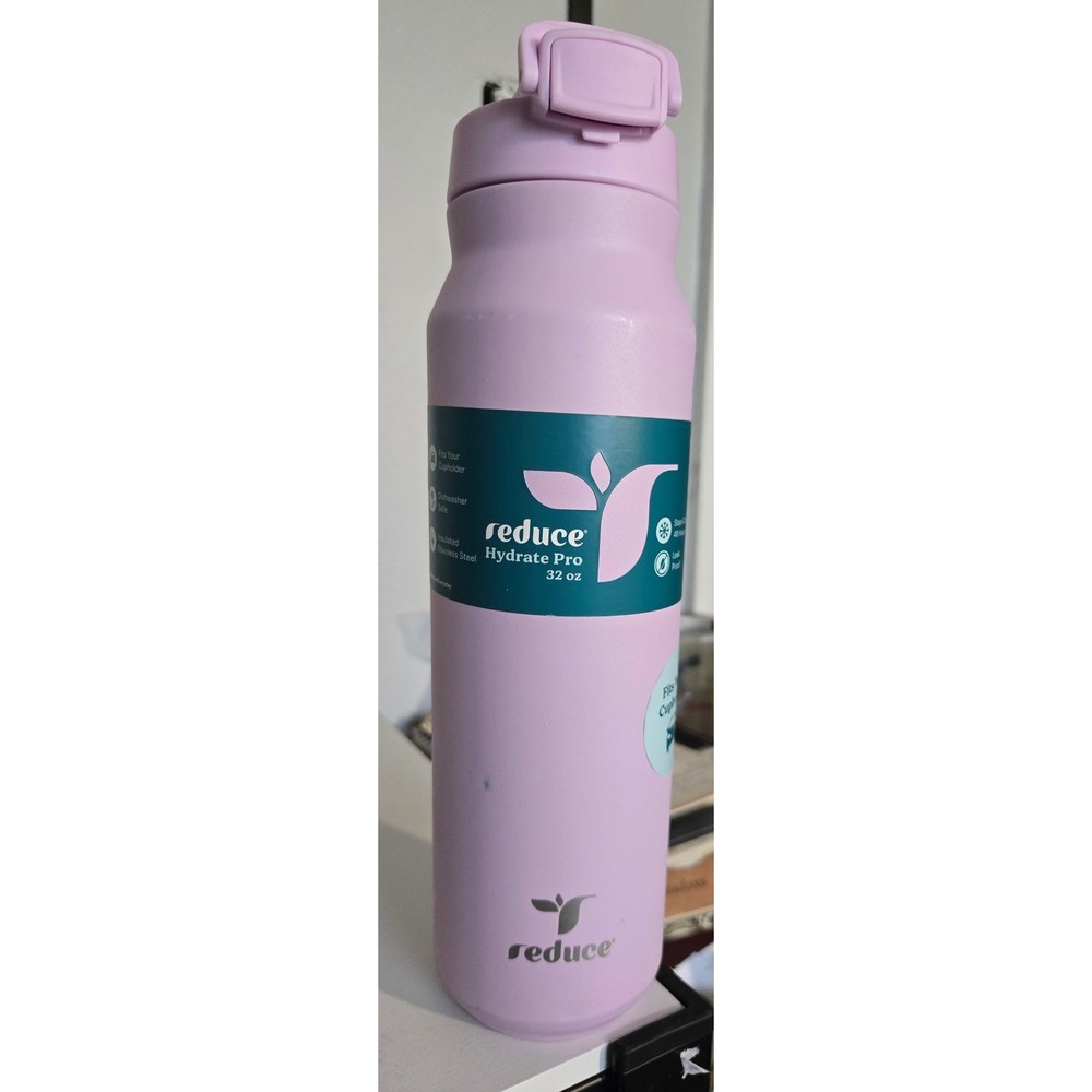Reduce Hydrate Pro 32oz Water Bottle Lilac Bud Purple Stainless Steel Insulated